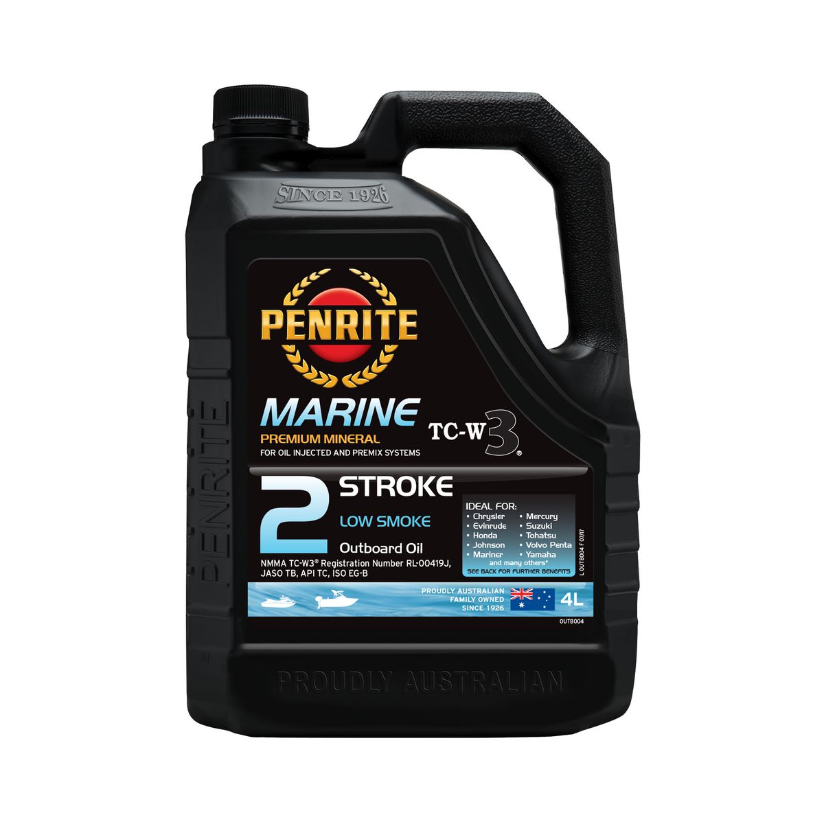 Penrite Marine Outboard 2 Stroke Semi-Syn Engine Oil 4L OUTB004