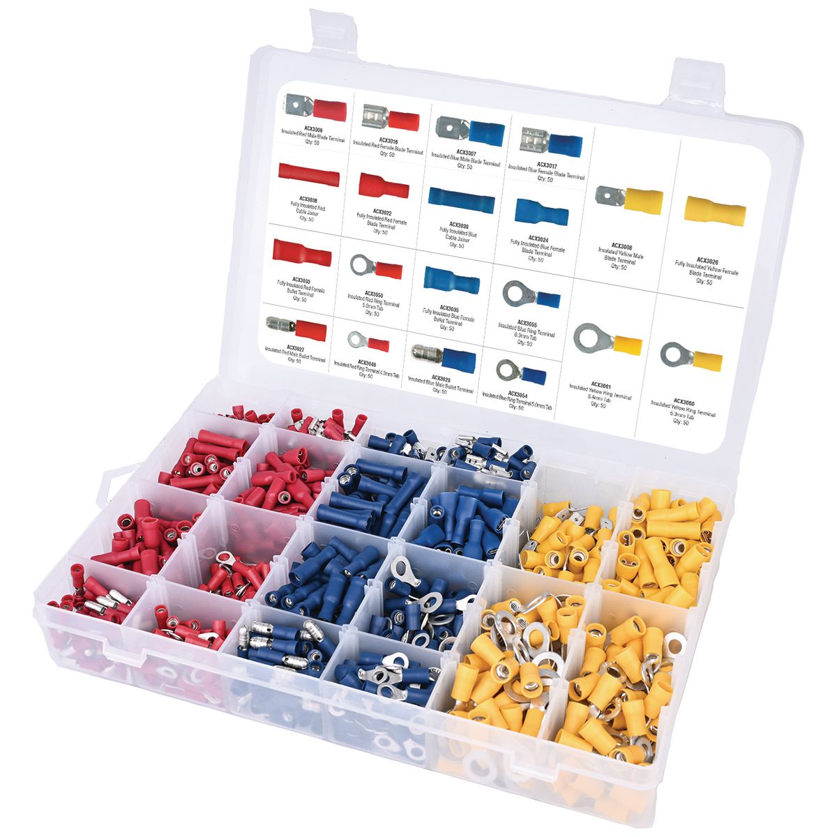 OEX Crimp Terminal Assortment Kit 1000 Pieces ACX3104