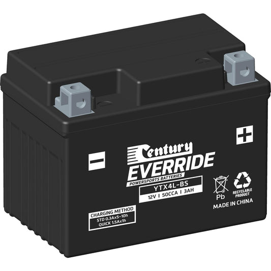 Century Batteries Motorcycle Battery Ytx4L-Bs YTX4L-BS