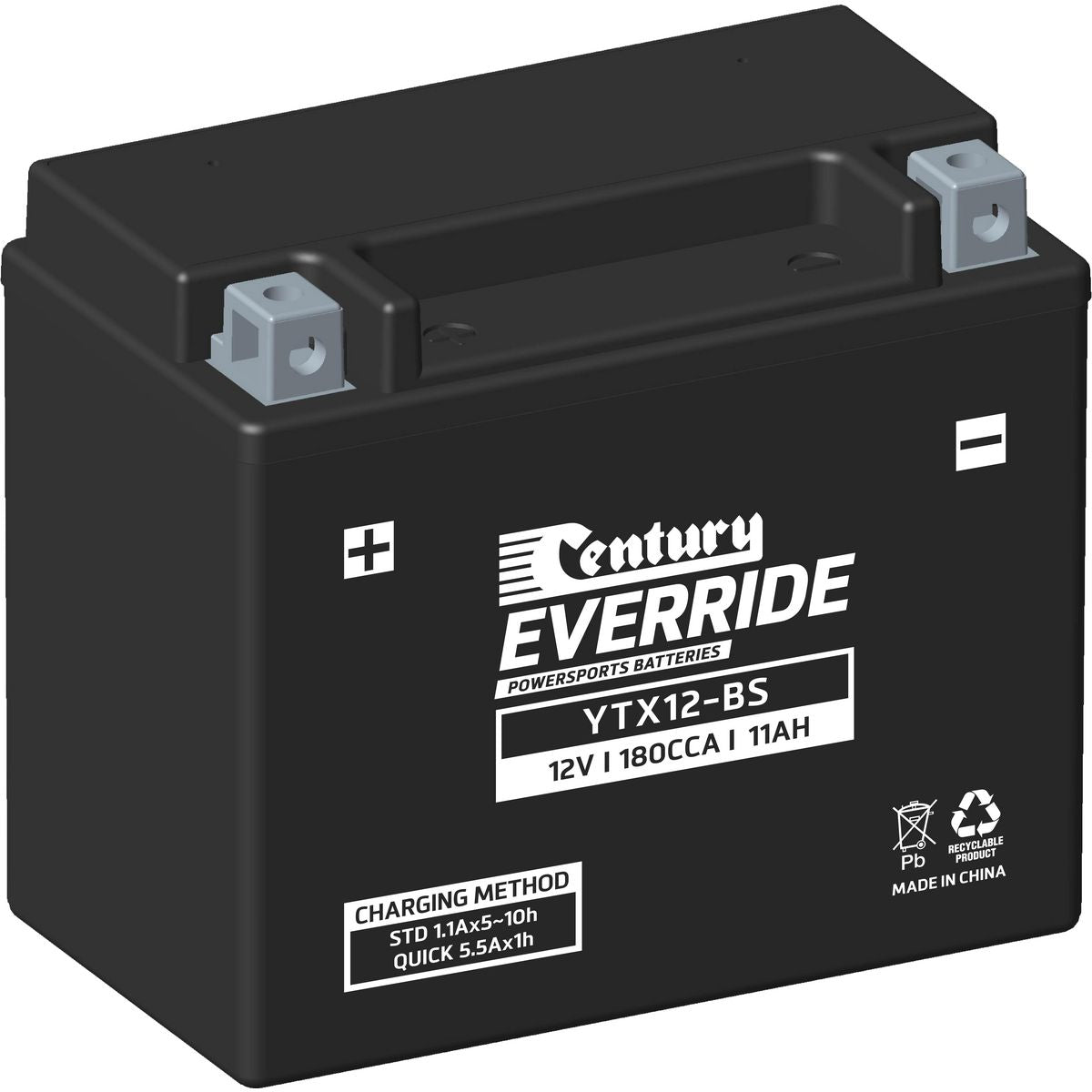 Century Batteries Motorcycle Battery Ytx12-Bs YTX12-BS