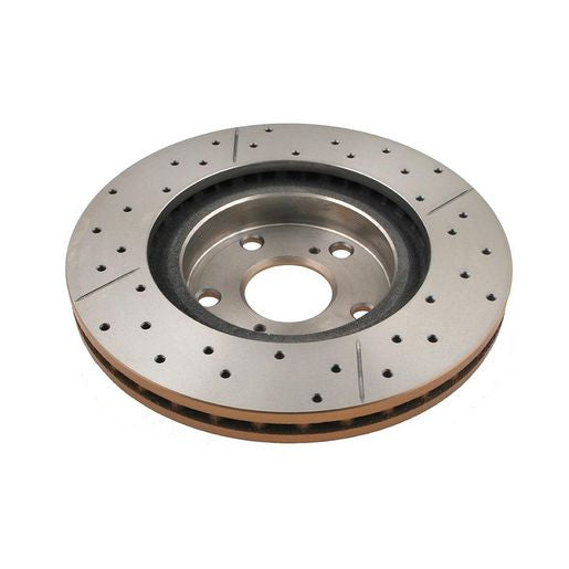 DBA Street Series Brake Rotor X-Gold Cross-Drilled & Slotted DBA2709X