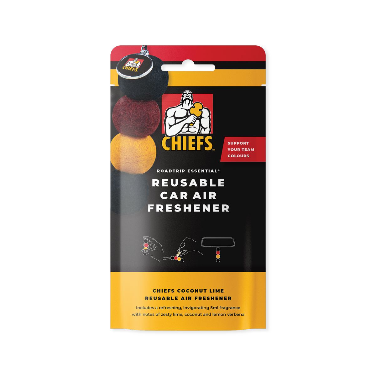 Smellyballs Hamilton Chiefs Reusable Air Freshener RTNZSRHC