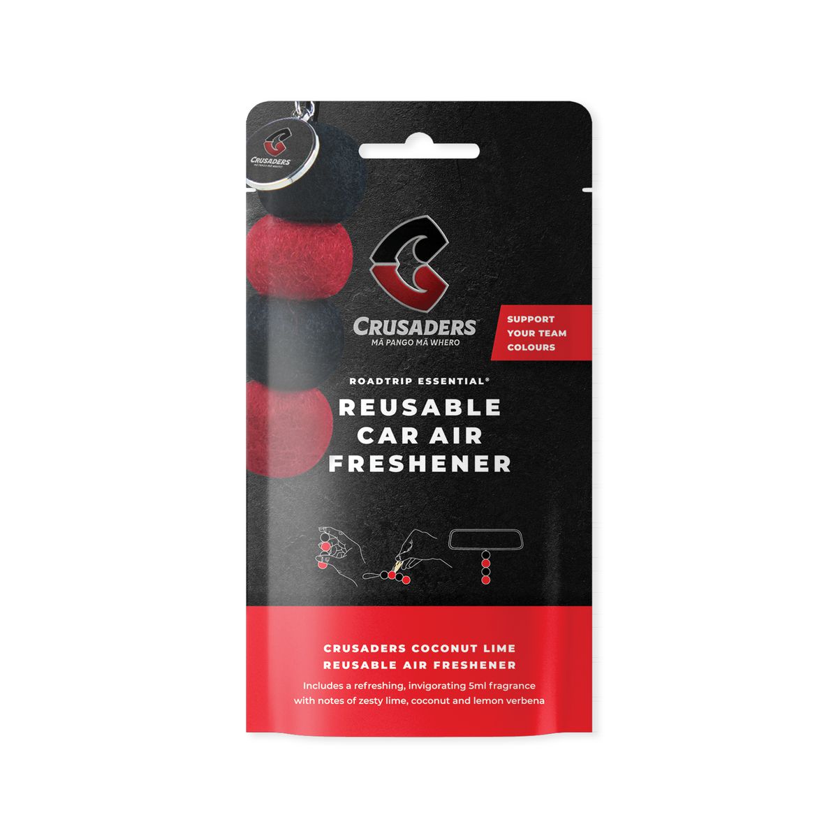 Smellyballs Christchurch Crusaders Reusable Air Freshener RTNZSRCC