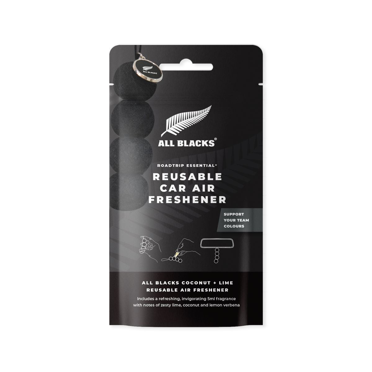 Smellyballs All Blacks Reusable Car Air Freshener Set SLSAB