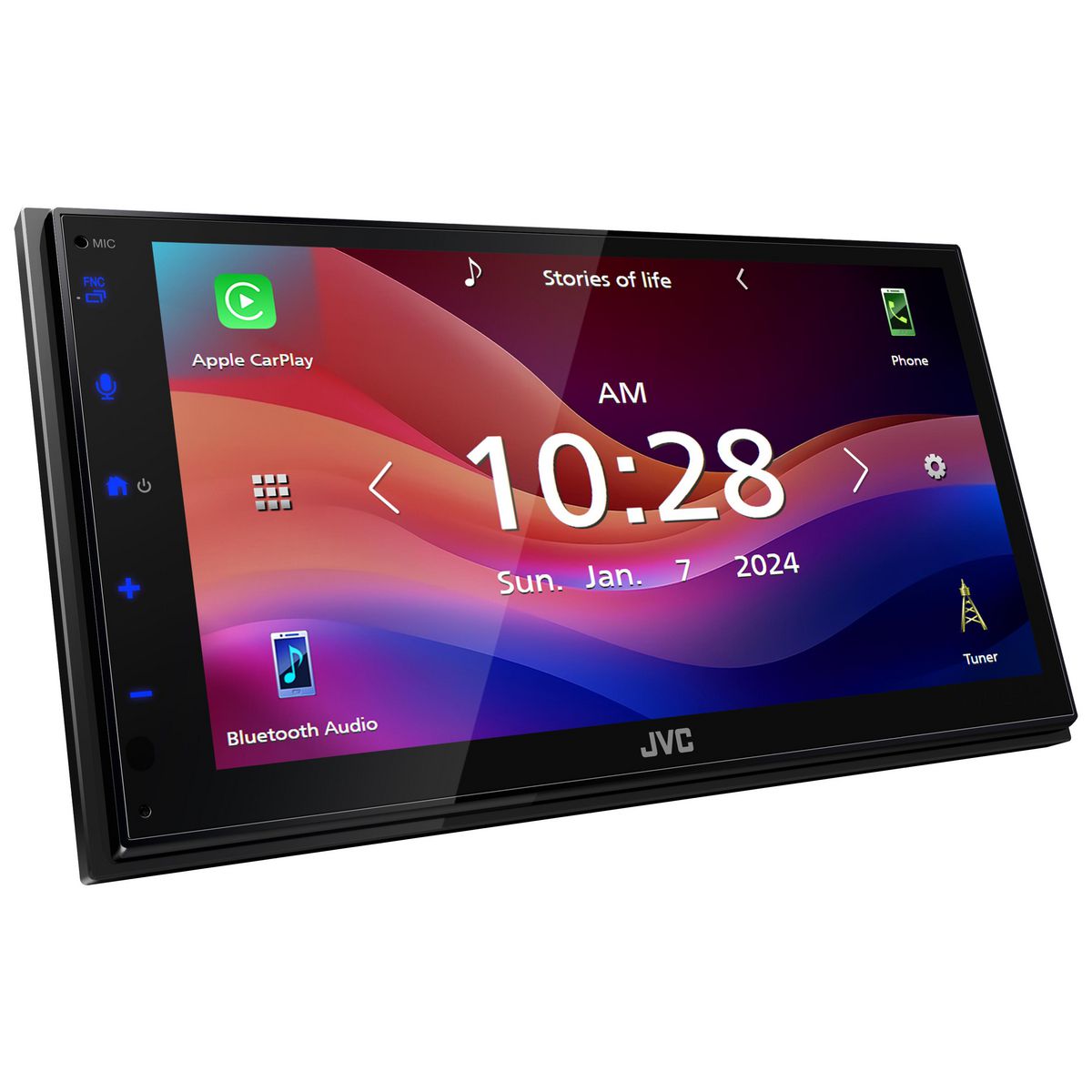 JVC 6.8in. AV Receiver W/Wired Apple CarPlay & Android Auto KW-M590BT