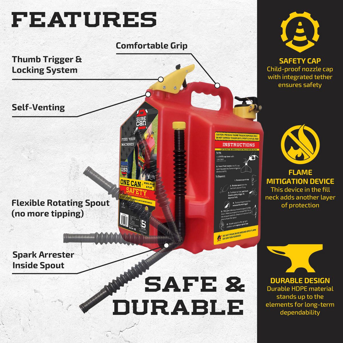 Surecan Safety Fuel Can 8.3 Litre FUE8678