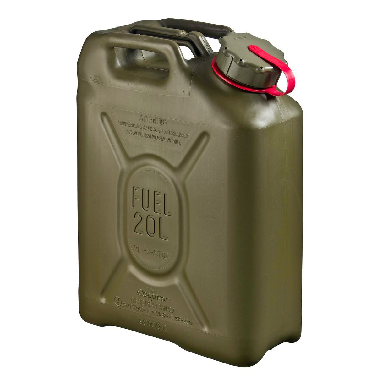 Scepter Extreme Duty MFC Military Spec Petrol Fuel Jerry Can 20 litre 5552
