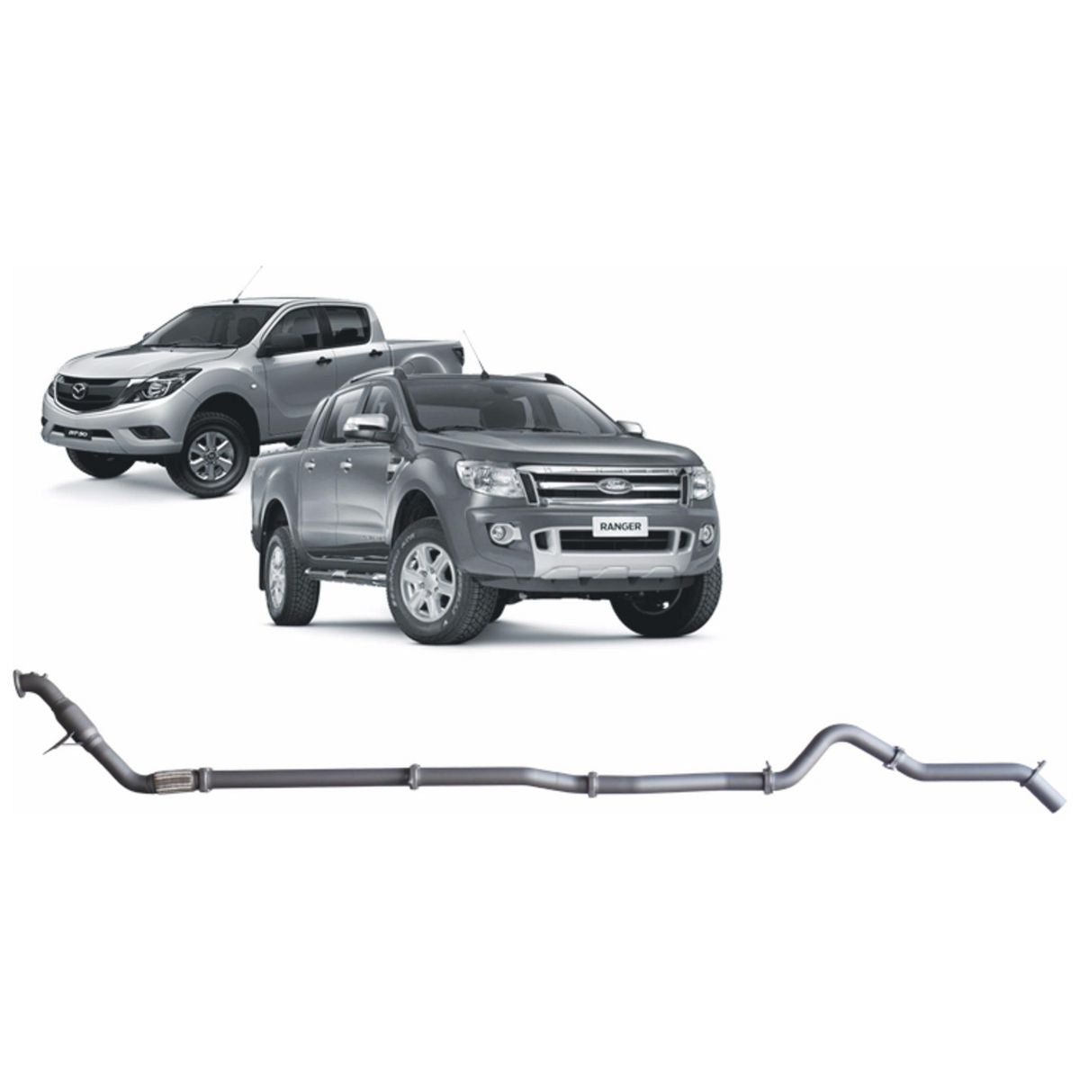 Redback Extreme Duty Exhaust 3in Turbo Back (With Cat & No Muffler/Pipe Only) FRX21100-CP