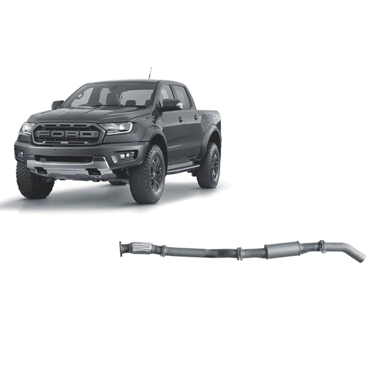 Redback Extreme Duty Exhaust 3in DPF Back (No Cat With Resonator) FRX22400-PR