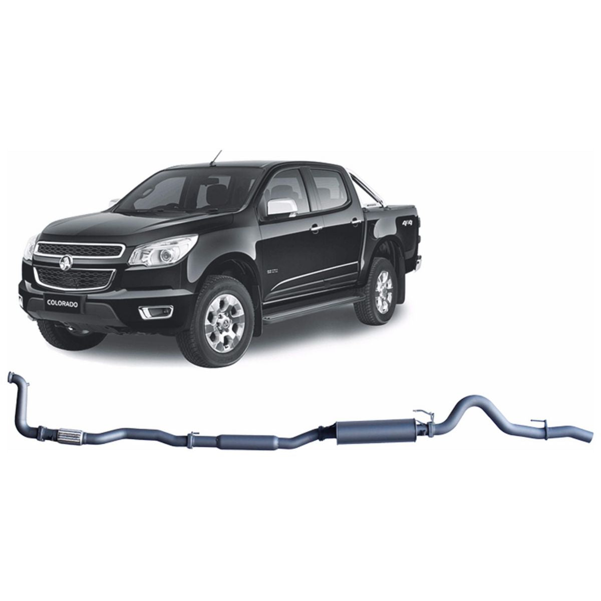 Redback Extreme Duty Exhaust 3in Turbo Back (No Cat With Large Muffler) HCX11100-PM