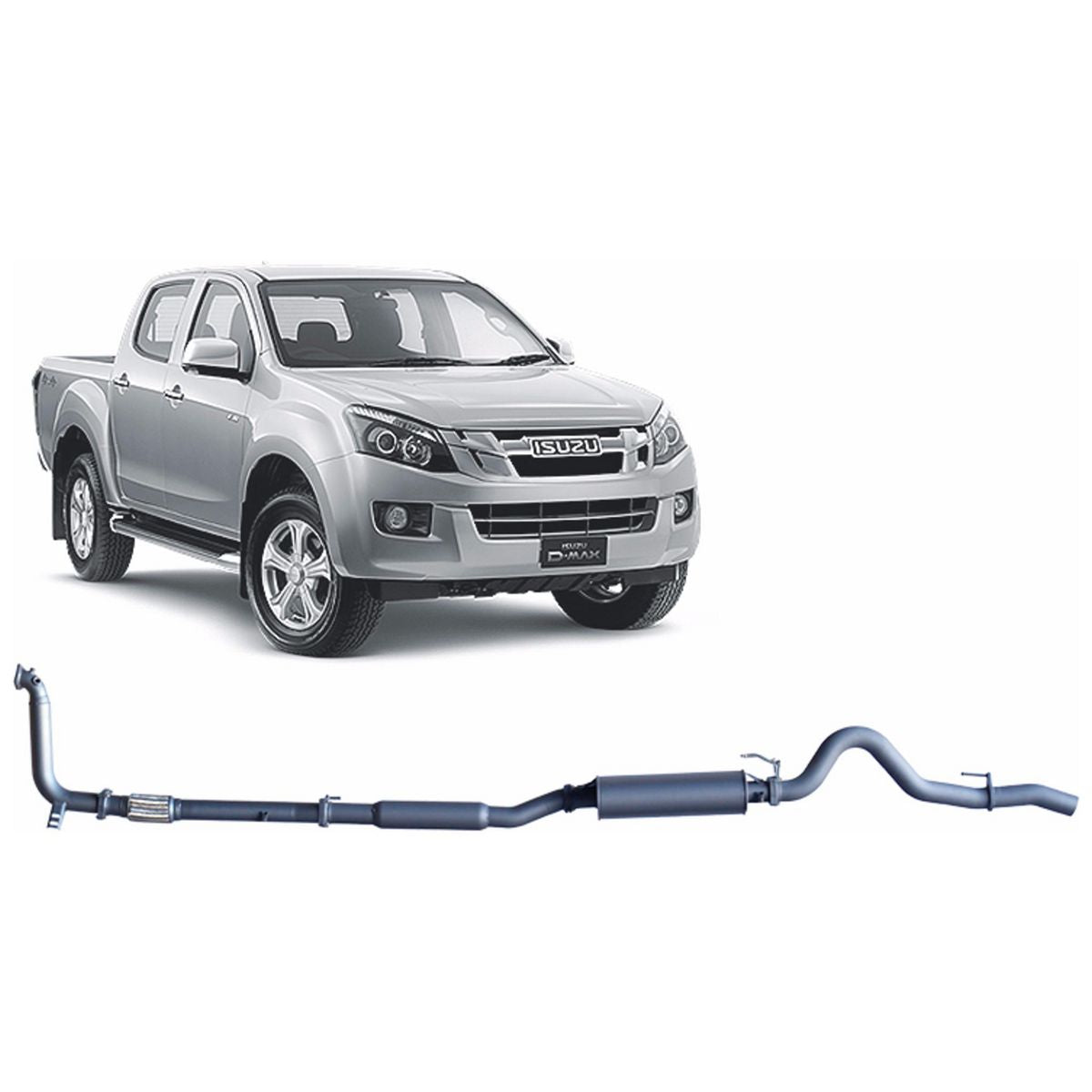 Redback Extreme Duty Exhaust 3in Turbo Back (No Cat With Large Muffler) IDX11800-PM