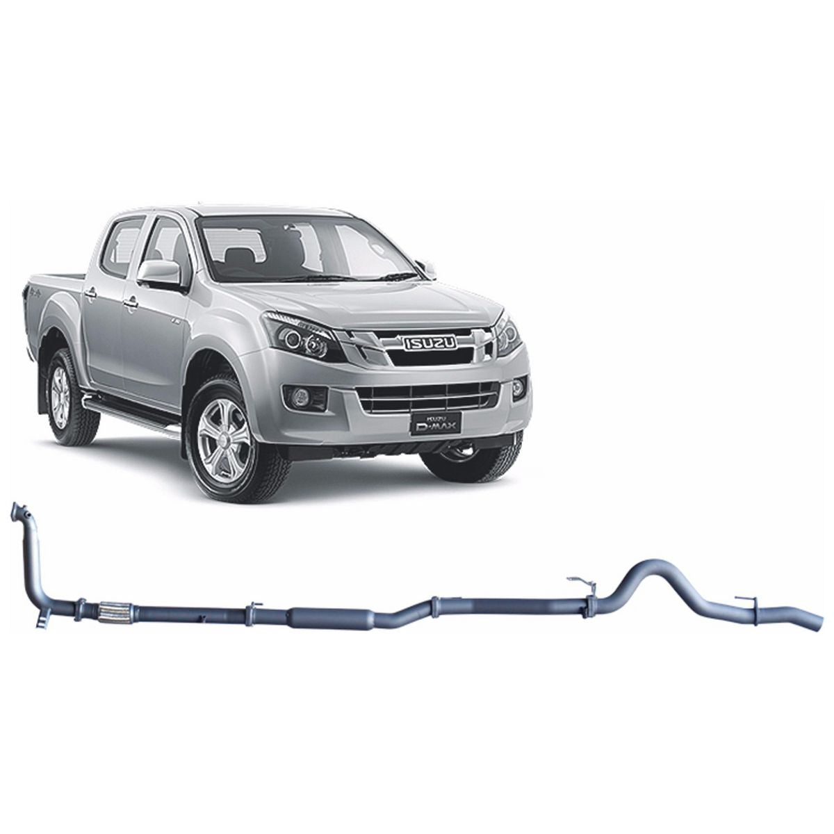 Redback Extreme Duty Exhaust 3in Turbo Back (No Cat & No Muffler/Pipe Only) IDX11800-PO