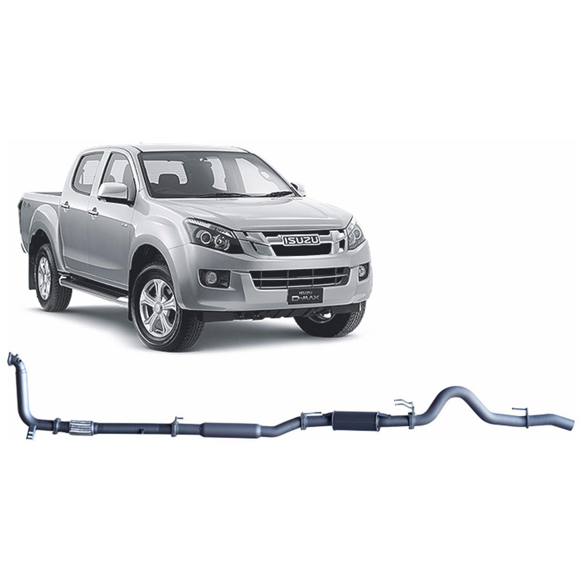 Redback Extreme Duty Exhaust 3in Turbo Back (No Cat With Resonator) IDX11800-PR