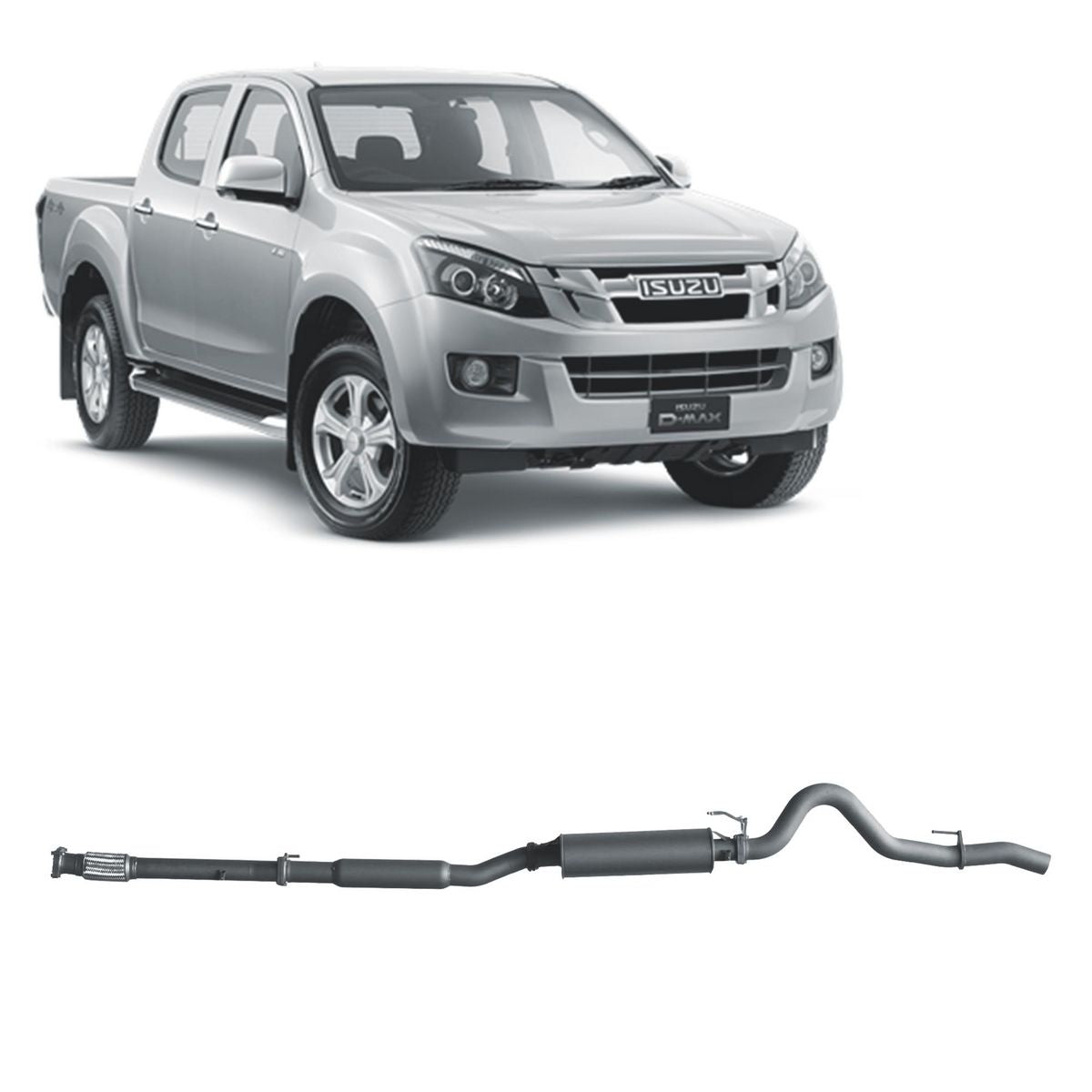 Redback Extreme Duty Exhaust 3in DPF Back (No Cat With Large Muffler) IDX12800-PM