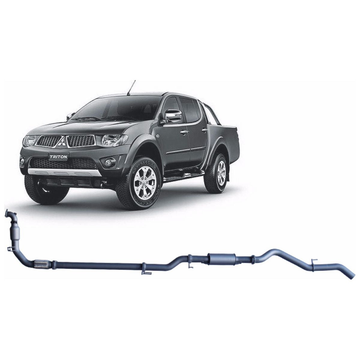 Redback Extreme Duty Exhaust 3in Turbo Back (With Cat & Resonator)&nbsp; MTX32200-CR