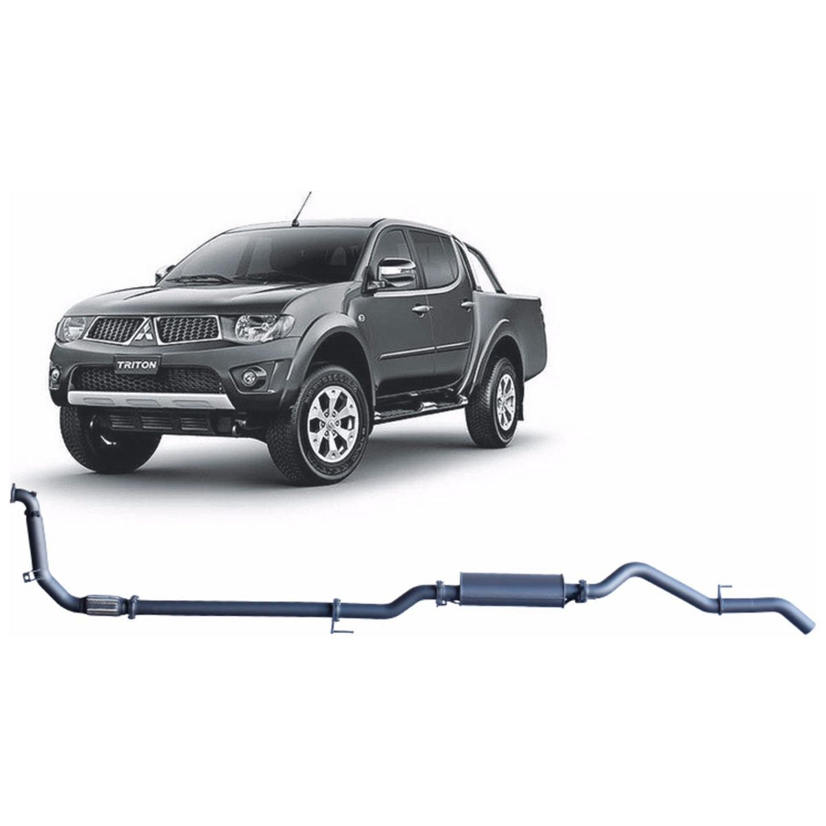 Redback Extreme Duty Exhaust 3in Turbo Back (No Cat With Large Muffler) MTX32200-PM