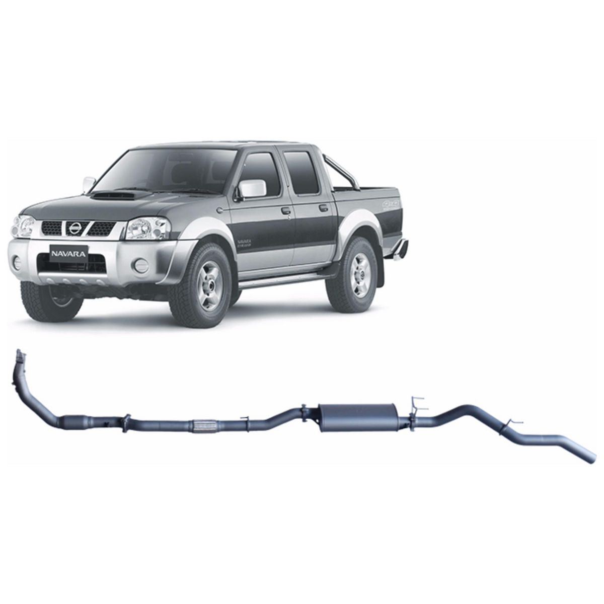 Redback Extreme Duty Exhaust 3in Turbo Back (With Cat & Large Muffler) NNX52400-CM