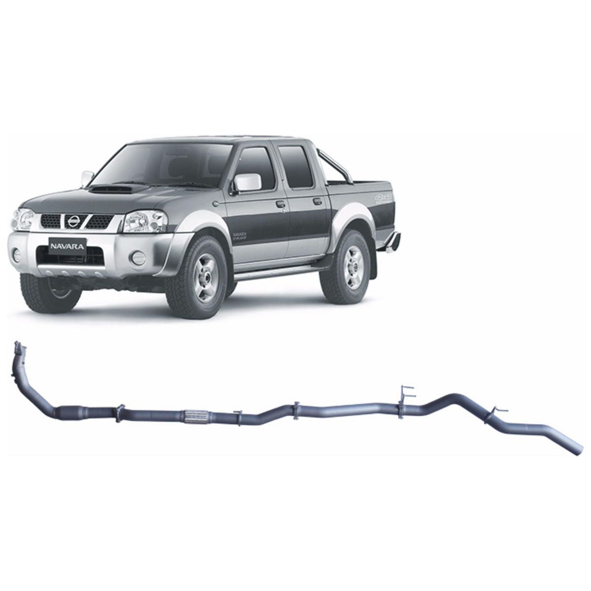 Redback Extreme Duty Exhaust 3in Turbo Back (With Cat & No Muffler/Pipe Only) NNX52400-CP