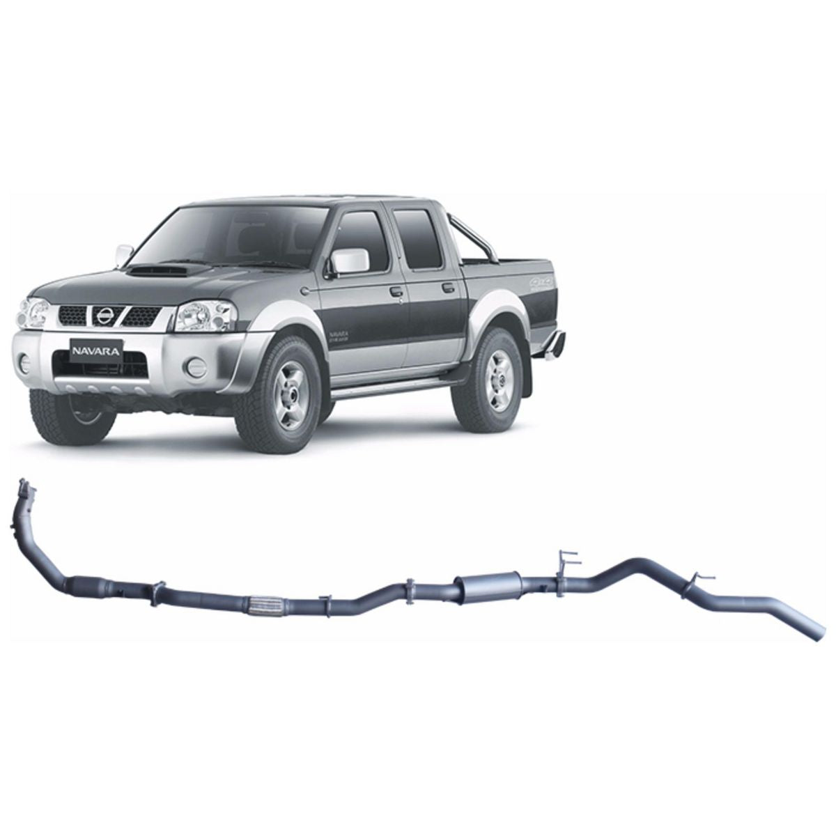 Redback Extreme Duty Exhaust 3in Turbo Back (With Cat & Resonator)&nbsp; NNX52400-CR
