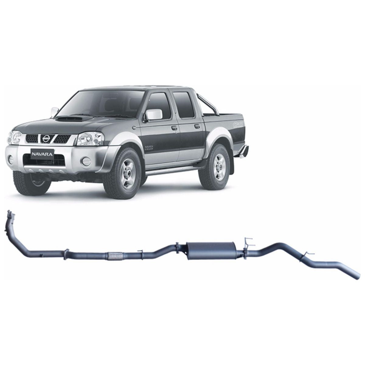 Redback Extreme Duty Exhaust 3in Turbo Back (No Cat With Large Muffler) NNX52400-PM