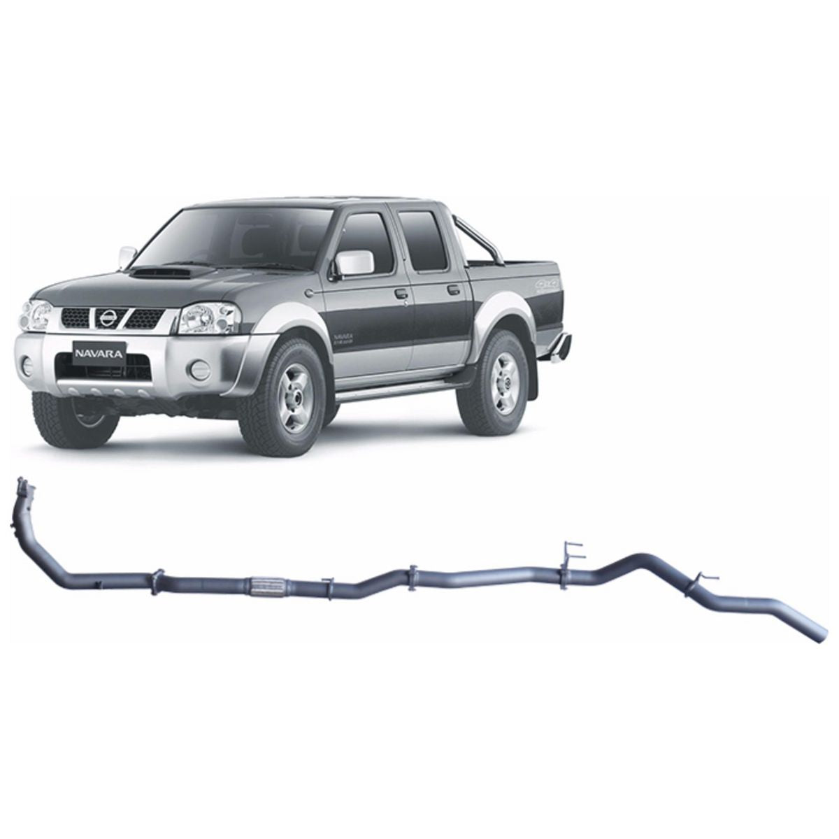 Redback Extreme Duty Exhaust 3in Turbo Back (No Cat & No Muffler/Pipe Only) NNX52400-PO