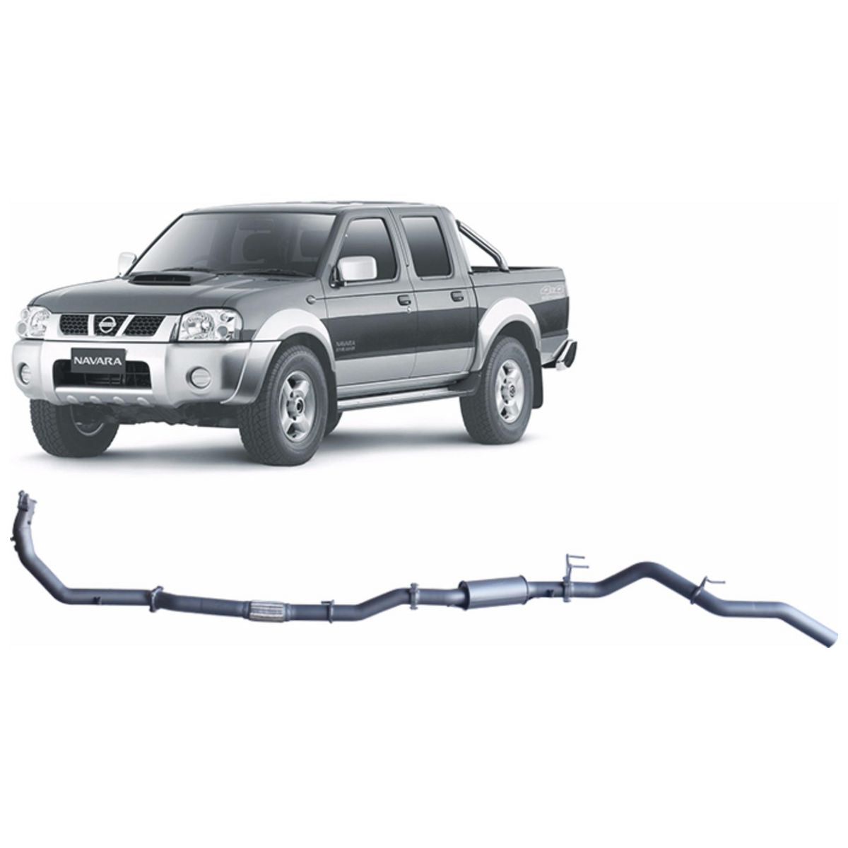 Redback Extreme Duty Exhaust 3in Turbo Back (No Cat With Resonator) NNX52400-PR