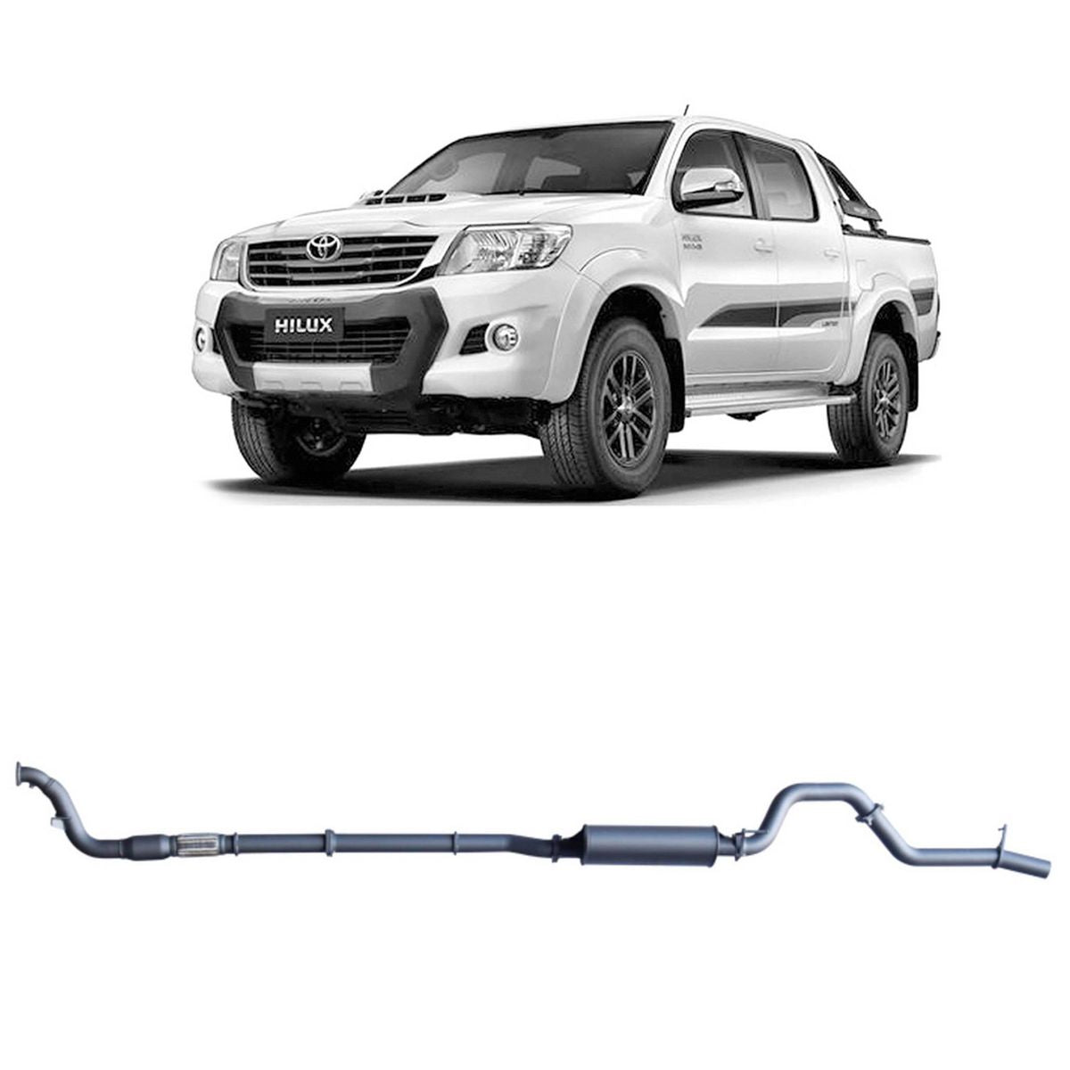Redback Extreme Duty Exhaust 3in Turbo Back (With Cat & Large Muffler) THX42200-CM