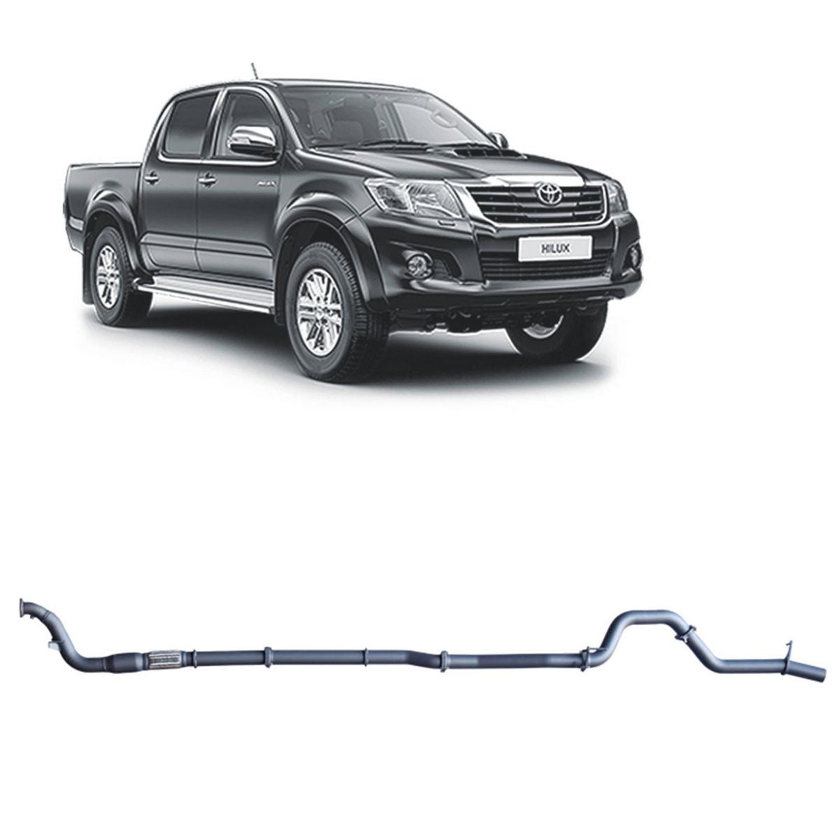 Redback Extreme Duty Exhaust 3in Turbo Back (With Cat & No Muffler/Pipe Only) THX42200-CP