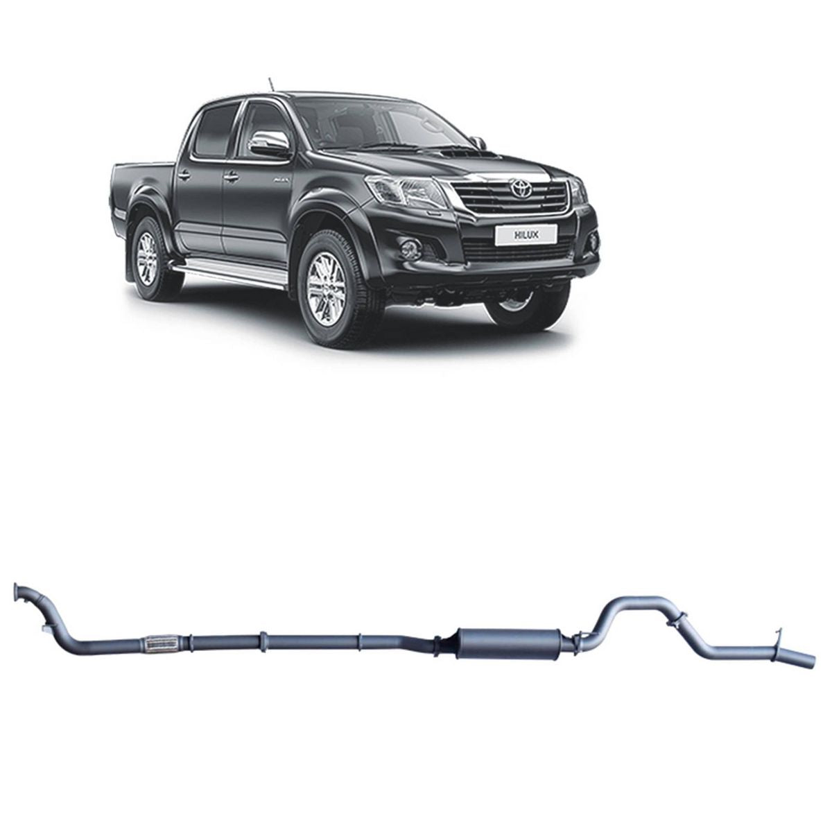 Redback Extreme Duty Exhaust 3in Turbo Back (No Cat With Large Muffler) THX42200-PM