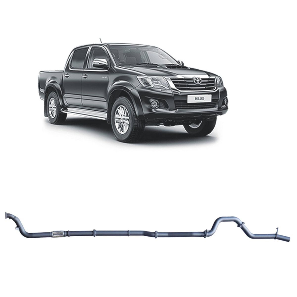 Redback Extreme Duty Exhaust 3in Turbo Back (No Cat & No Muffler/Pipe Only) THX42200-PO