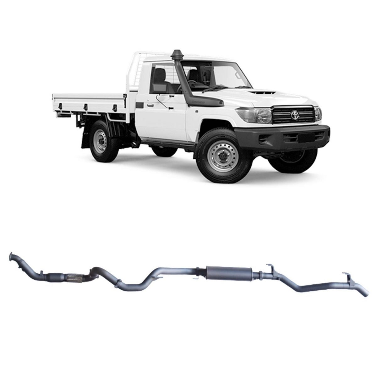 Redback Extreme Duty Exhaust 3in Turbo Back (With Cat & Large Muffler) TLX40200-CM