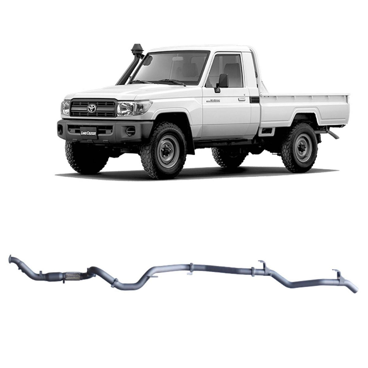Redback Extreme Duty Exhaust 3in Turbo Back (With Cat & No Muffler/Pipe Only) TLX40200-CP