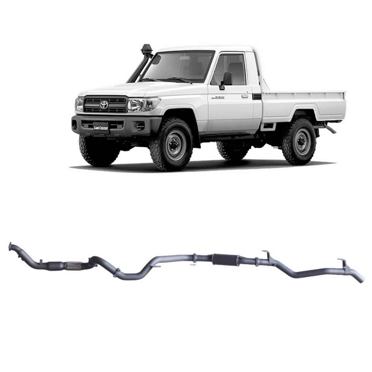 Redback Extreme Duty Exhaust 3in Turbo Back (With Cat & Resonator)&nbsp; TLX40200-CR