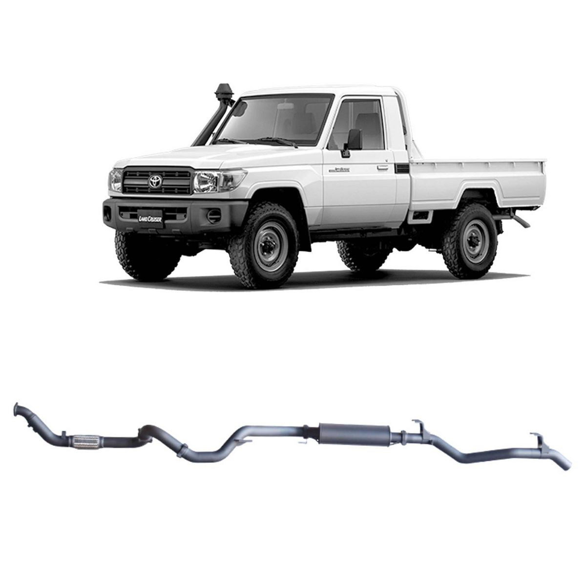 Redback Extreme Duty Exhaust 3in Turbo Back (No Cat With Large Muffler) TLX40200-PM