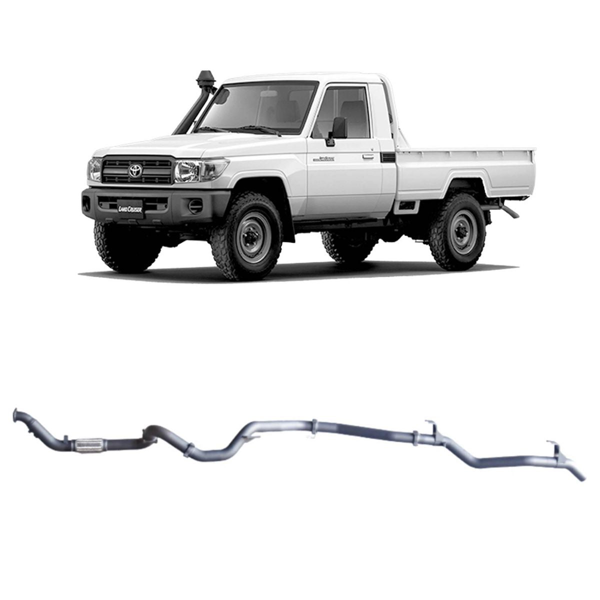 Redback Extreme Duty Exhaust 3in Turbo Back (No Cat & No Muffler/Pipe Only) TLX40200-PO