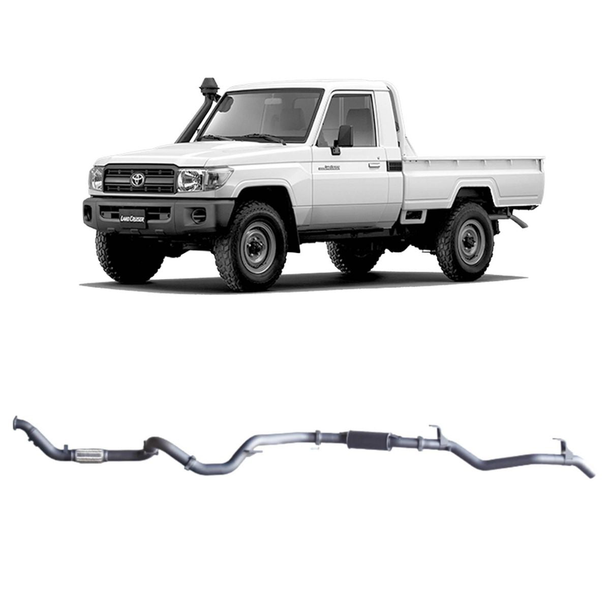 Redback Extreme Duty Exhaust 3in Turbo Back (No Cat With Resonator) TLX40200-PR