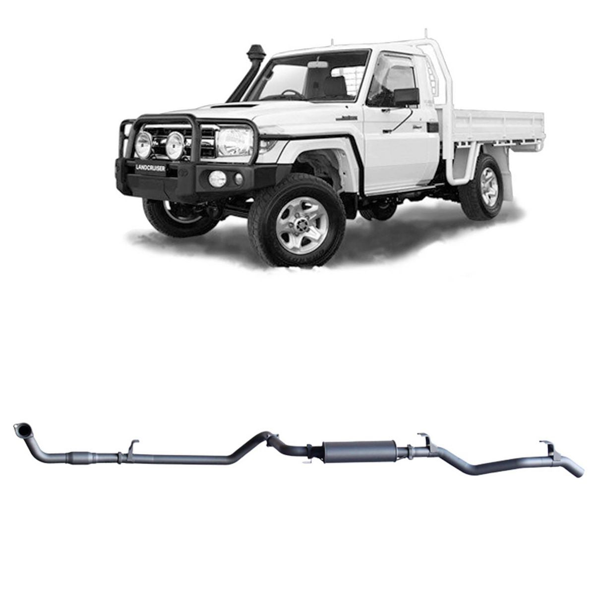 Redback Extreme Duty Exhaust 3in Dump Pipe Back (With Cat & Large Muffler) TLX40800-CM