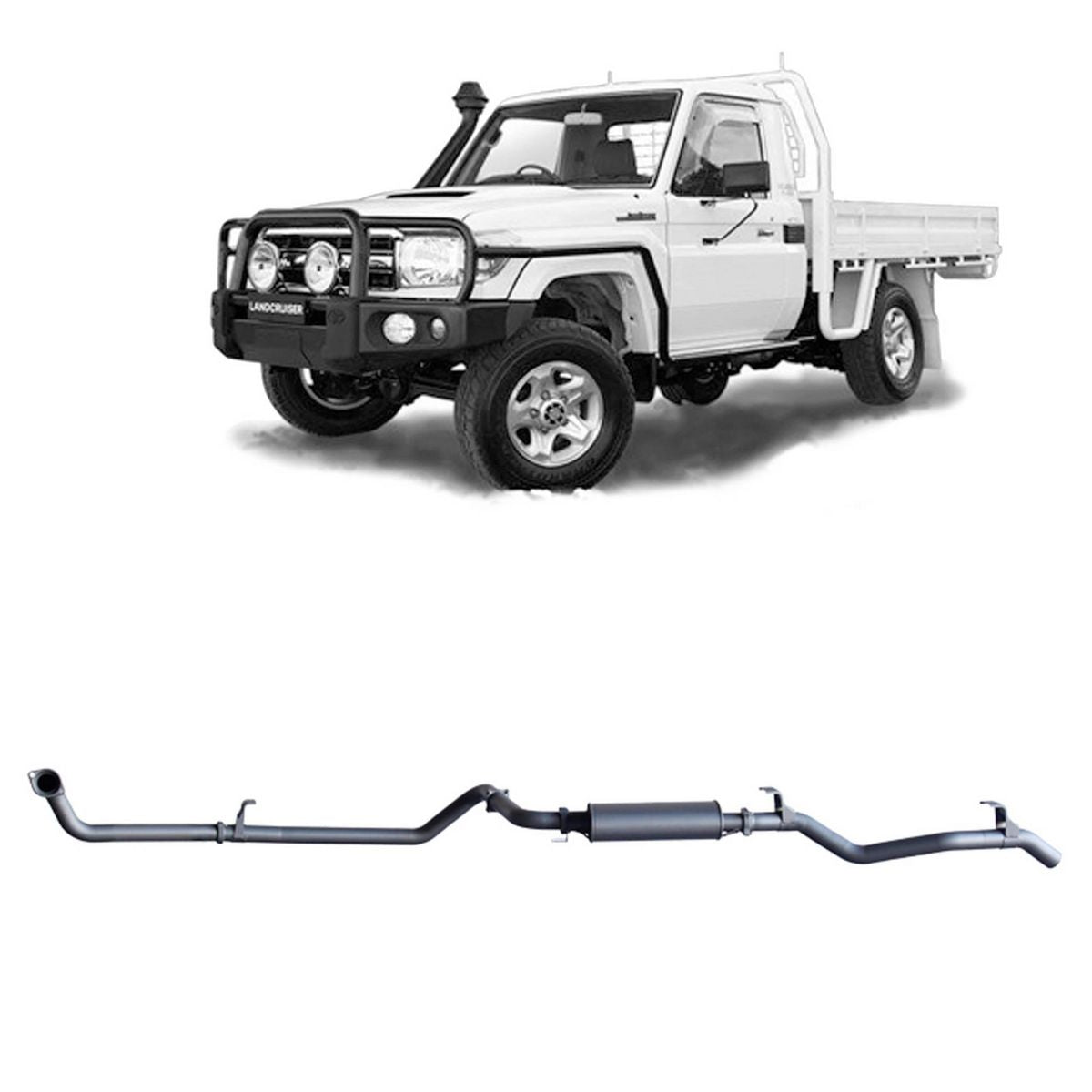 Redback Extreme Duty Exhaust 3in Dump Pipe Back (No Cat With Large Muffler) TLX40800-PM