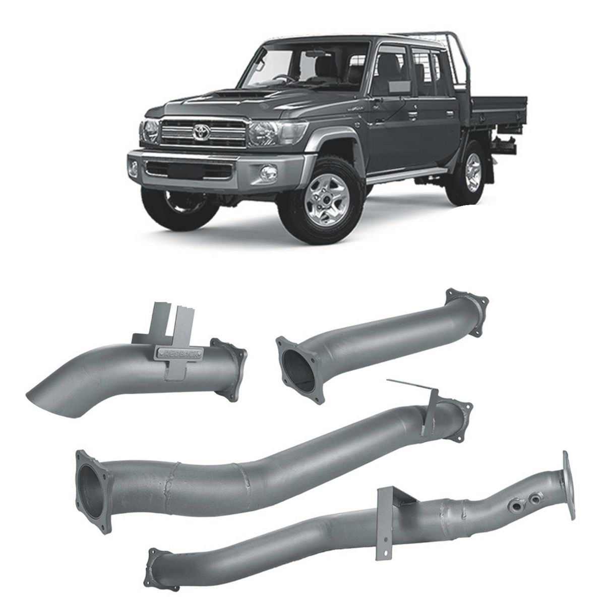 Redback Extreme Duty Exhaust  4in DPF Back (No Cat & No Muffler/Pipe Only) TLX441540-PO