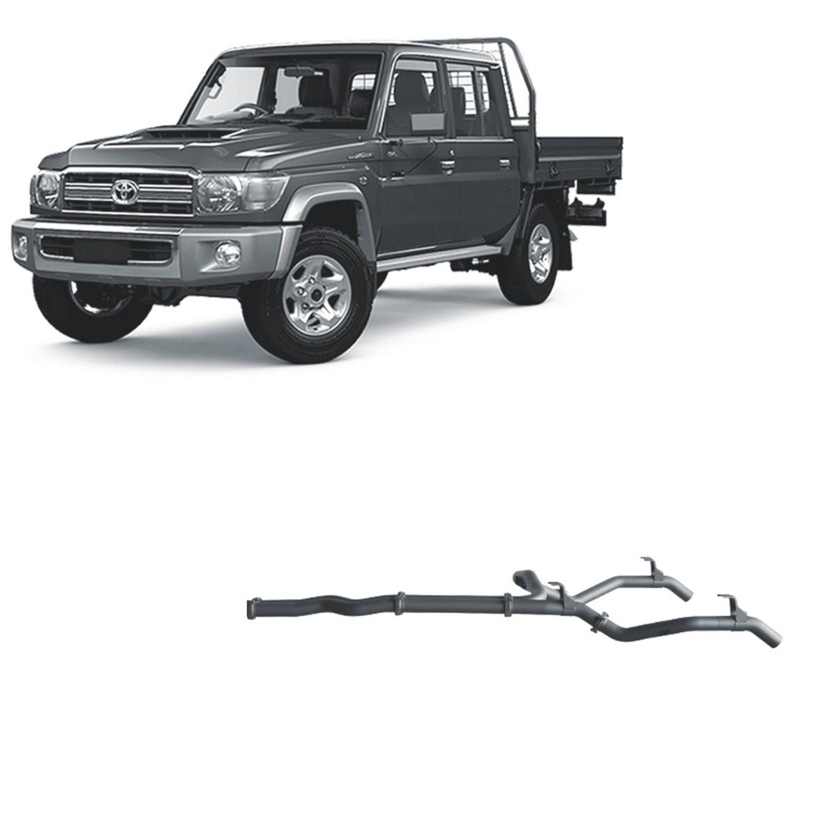 Redback Extreme Duty Exhaust 3in Twin DPF Back (No Cat & No Muffler/Pipe Only) TLX441700-PO