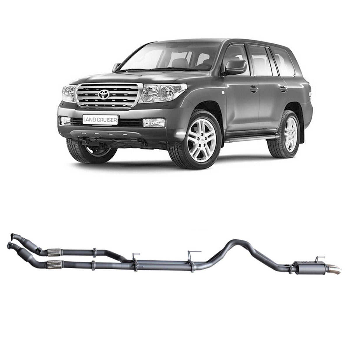 Redback Extreme Duty Exhaust  3in Twin Turbo Back (With Cat & Resonator)&nbsp; TLX45900-CR
