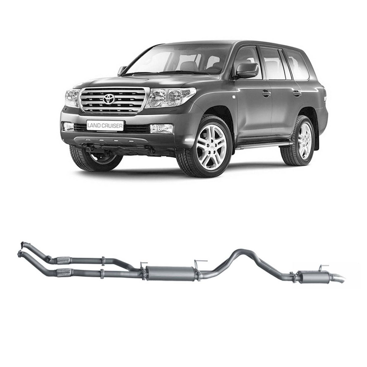 Redback Extreme Duty Exhaust  3in Twin Turbo Back (No Cat & Straight Through Muffler) TLX45900-P2