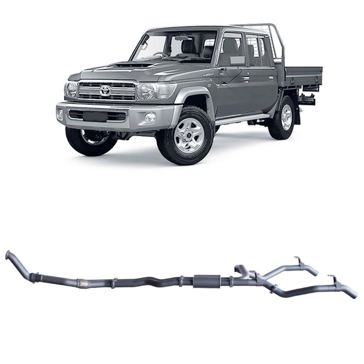 Redback Extreme Duty Exhaust  3in Twin Turbo Back (No Cat With Resonator) TLX47500-PR