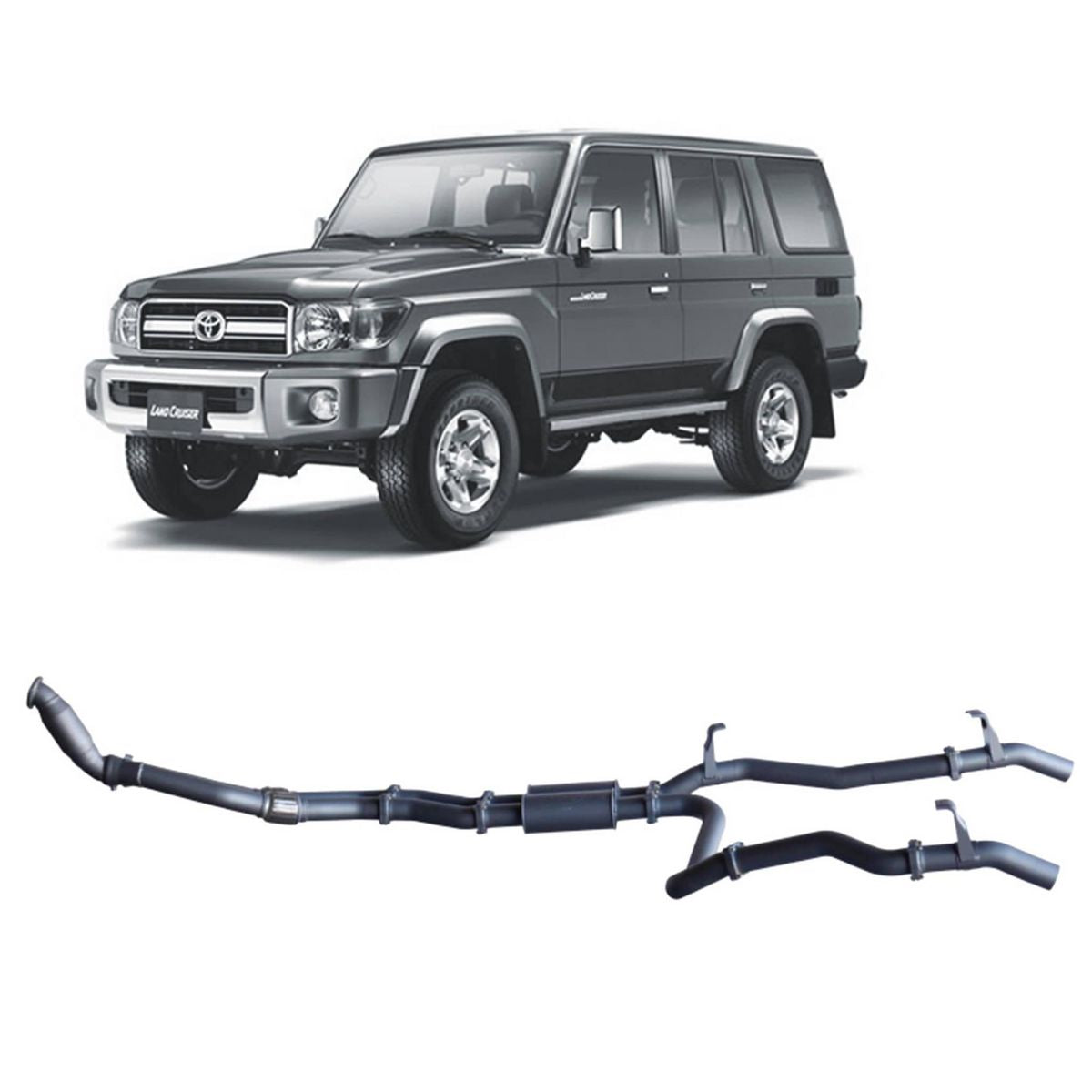 Redback Extreme Duty Exhaust  3in Twin Turbo Back (With Cat & Resonator)&nbsp; TLX47700-CR