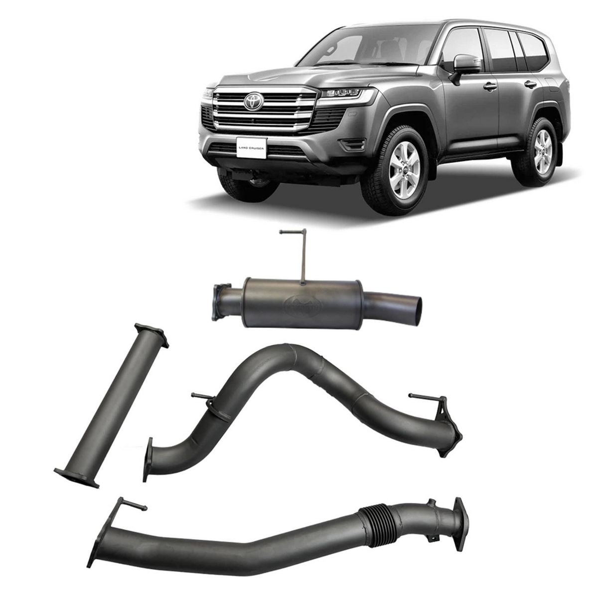 Redback Extreme Duty Exhaust 3.5in DPF Back (No Cat With Large Muffler) TLX49935-PM