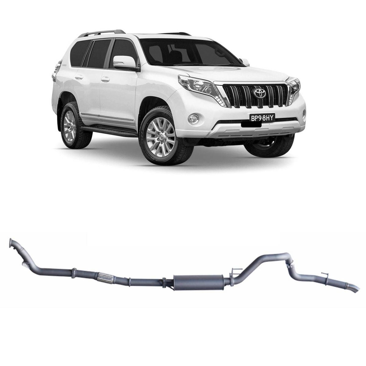 Redback Extreme Duty Exhaust 3in Turbo Back (No Cat With Large Muffler) TPX43800-PM
