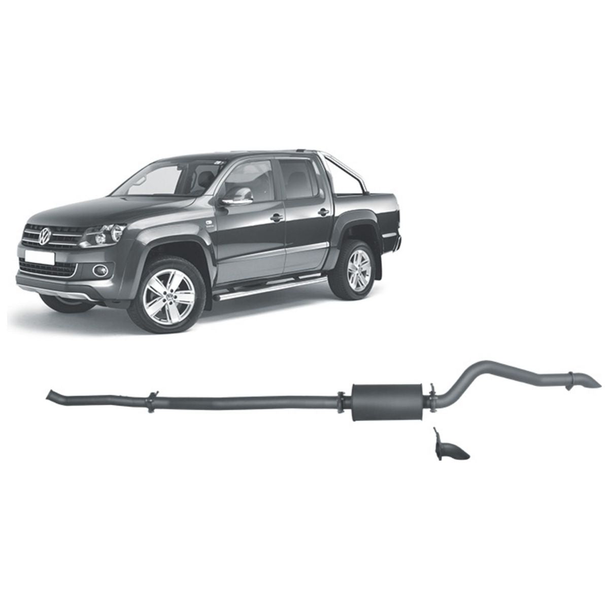 Redback Extreme Duty Exhaust 3in DPF Back (No Cat With Large Muffler) VAX60100-PM