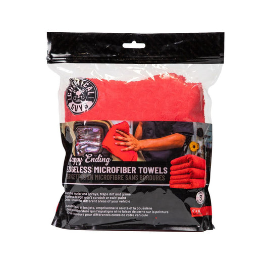 Chemical Guy's Happy Ending Microfiber Towel 3 Pack MIC34103