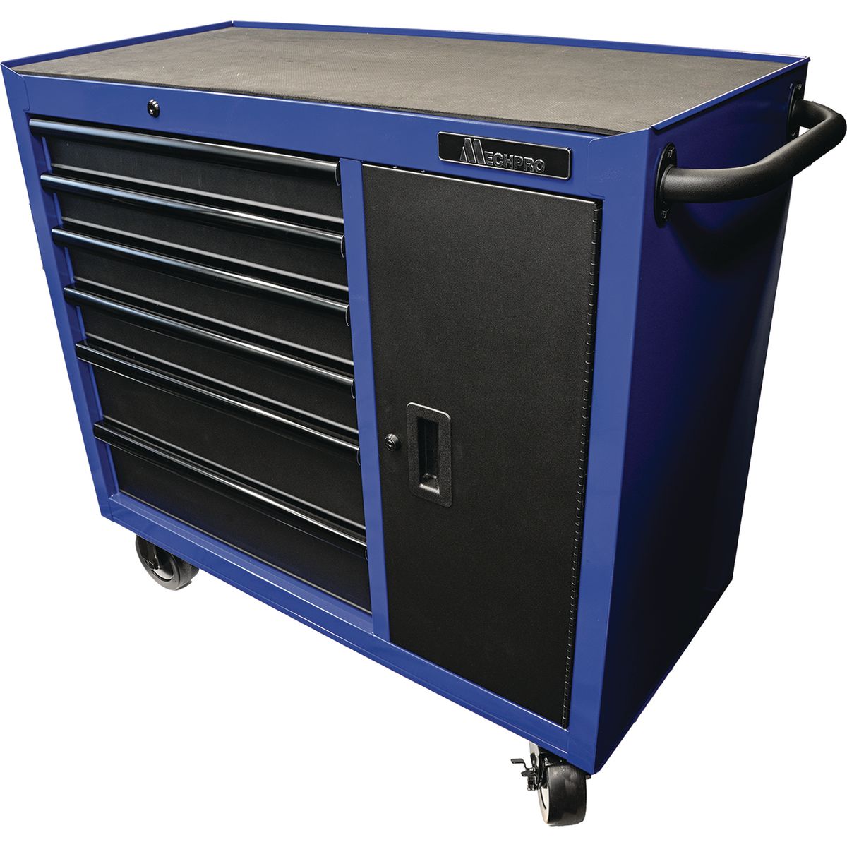 Mechpro 39 Inch 6 Drawer Tool Trolley with 1 Door 945mm Height MPBTT-39IN-6D