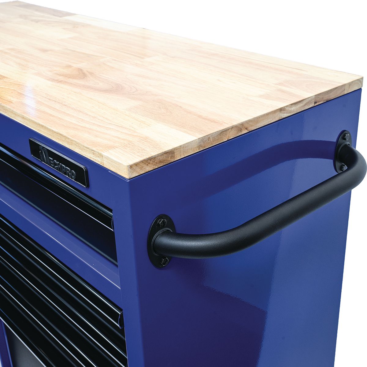 Mechpro 46 Inch 9 Drawer Tool Trolley Workbench with Timber Top 945mm Height MPBTT-46IN-9D